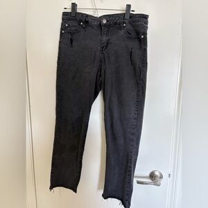 Buffalo David Bitton Jayme Black Mid-Rise Straight Leg Jeans - Womens Size 10